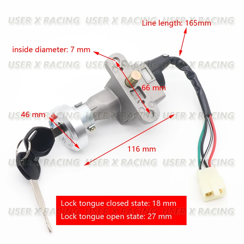 USER-X  motorcycle modified universal  start ignition switch electric door lock key switch For YAMAHA BWS ZUMA Flame GTR JOG RSZ thumbnail 6