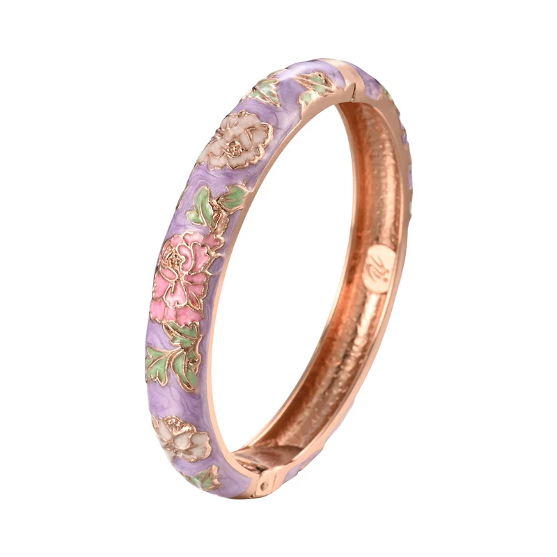 Enameled Bracelets For Women Flower Women Bangles Indian Chinese Viking Bracelet On Hand African Jewelry Dubai Women's Gift Girl thumbnail 6