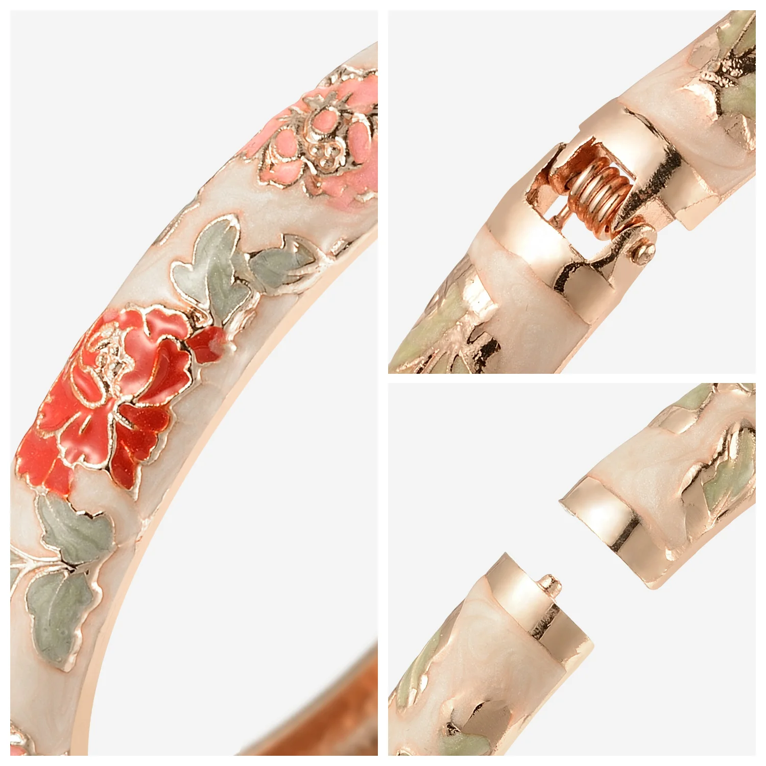 Enameled Bracelets For Women Flower Women Bangles Indian Chinese Viking Bracelet On Hand African Jewelry Dubai Women's Gift Girl thumbnail 4