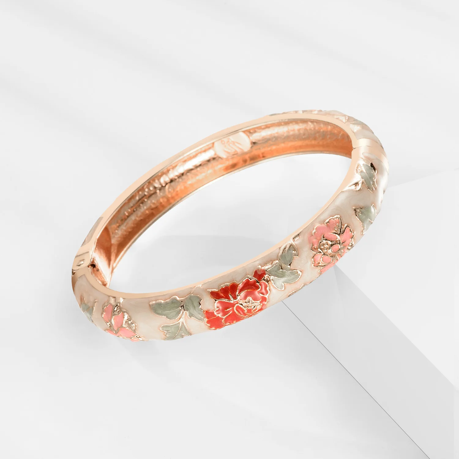 Enameled Bracelets For Women Flower Women Bangles Indian Chinese Viking Bracelet On Hand African Jewelry Dubai Women's Gift Girl thumbnail 3