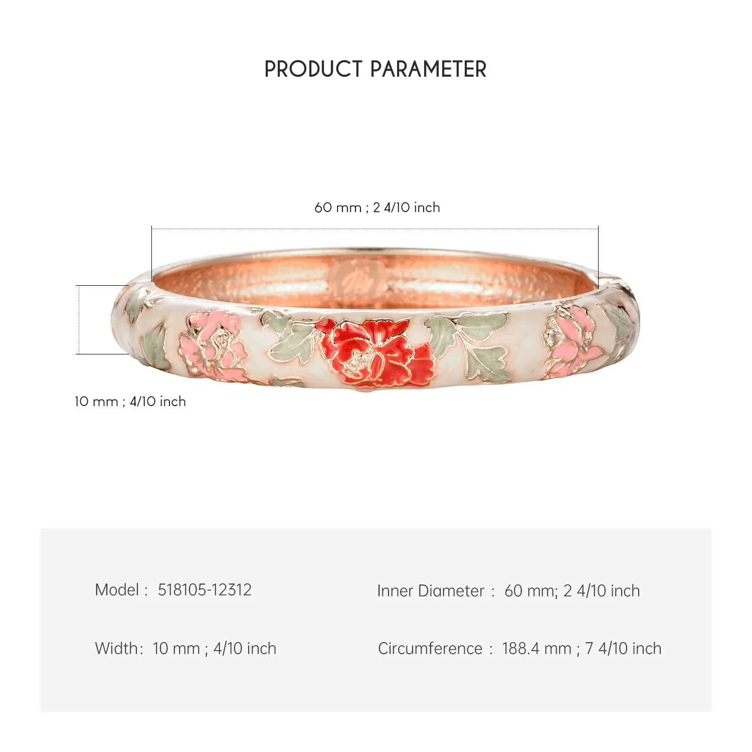 Enameled Bracelets For Women Flower Women Bangles Indian Chinese Viking Bracelet On Hand African Jewelry Dubai Women's Gift Girl thumbnail 5