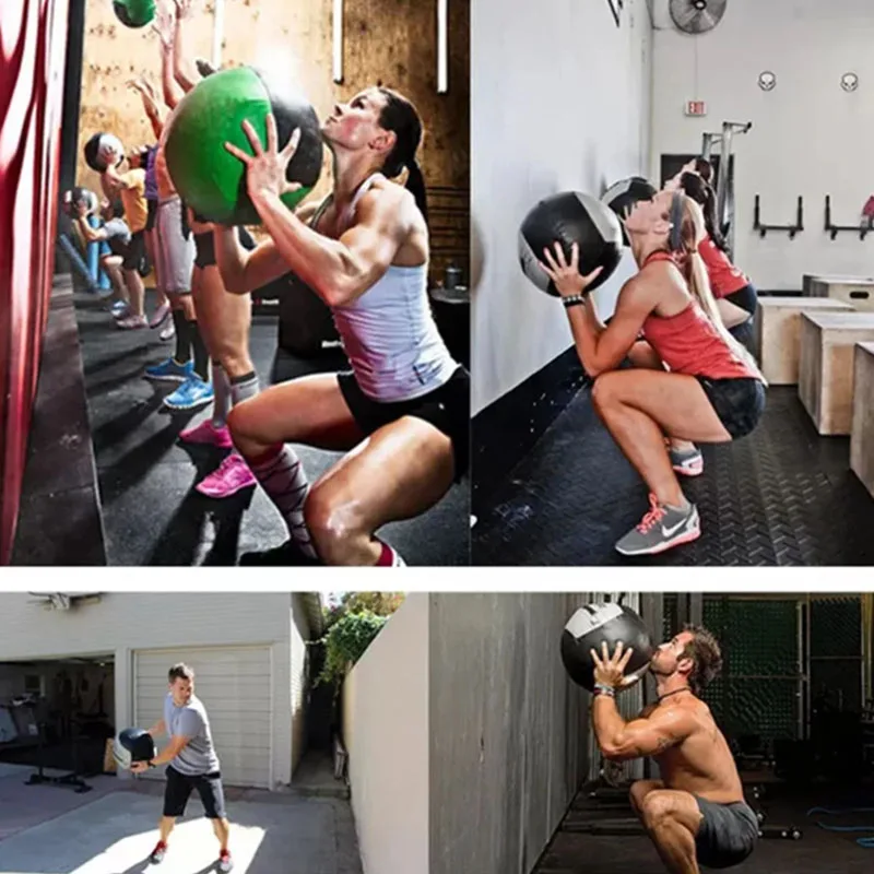 Wall Medicine Ball Fitness Throwing Core Training Slams Power Strength Exercise Home Gym Workout Can Load 2 -15kg Freely Empty thumbnail 3