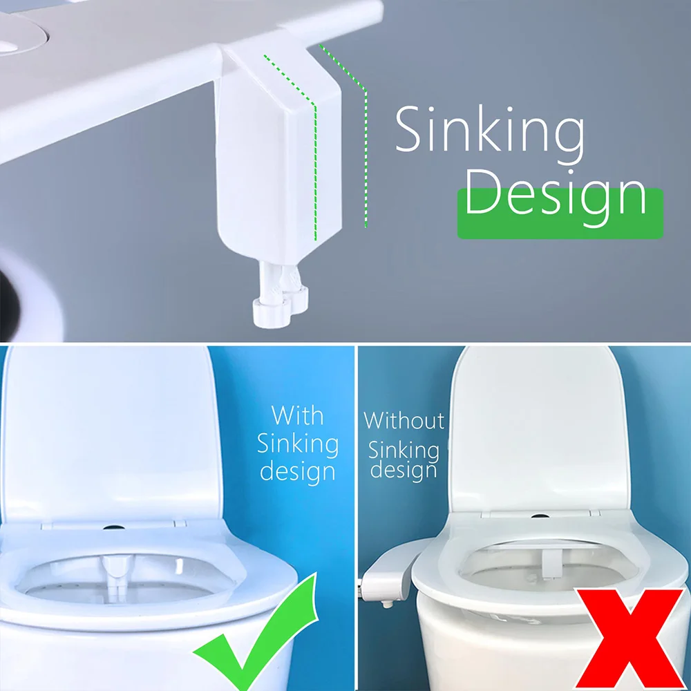 GUARDGETS Bidet Attachment For Toilet Warm Water Seat SprayerCleaning Dual Nozzle Cleaning Hot And Cold Non-Electric Baday thumbnail 3
