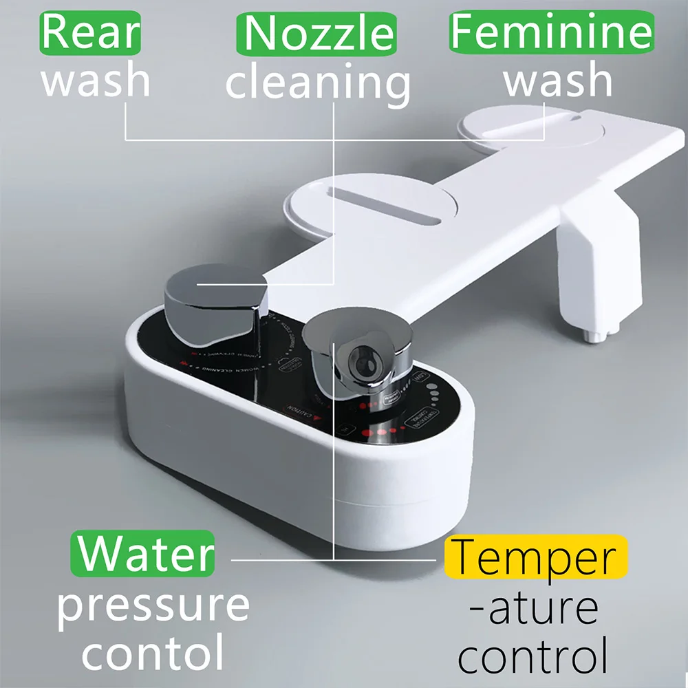 GUARDGETS Bidet Attachment For Toilet Warm Water Seat SprayerCleaning Dual Nozzle Cleaning Hot And Cold Non-Electric Baday thumbnail 2