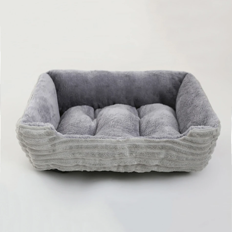Bed for Dog Cat Pet Square Plush Kennel Medium Small Dog Sofa Bed Cushion Pet Calming Dog Bed House Pet Supplies Winter thumbnail 3
