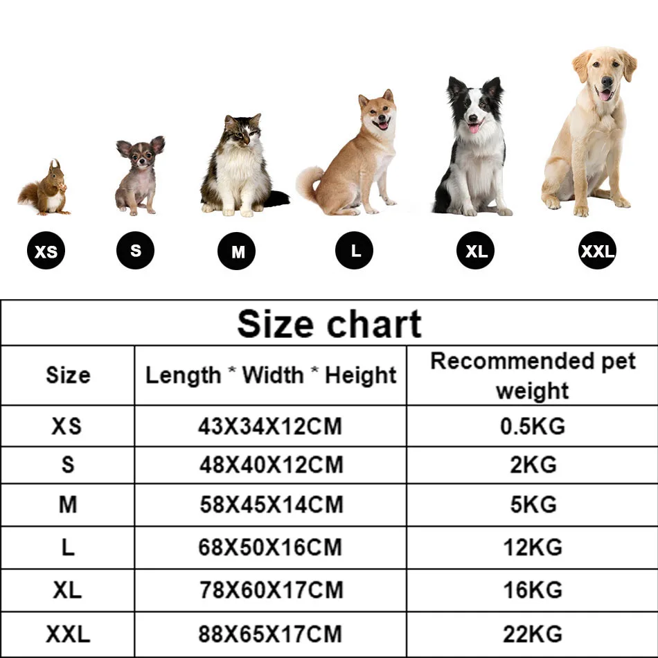 Bed for Dog Cat Pet Square Plush Kennel Medium Small Dog Sofa Bed Cushion Pet Calming Dog Bed House Pet Supplies Winter thumbnail 2