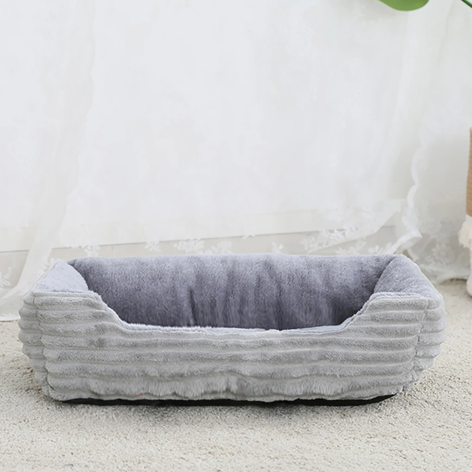Bed for Dog Cat Pet Square Plush Kennel Medium Small Dog Sofa Bed Cushion Pet Calming Dog Bed House Pet Supplies Winter thumbnail 5