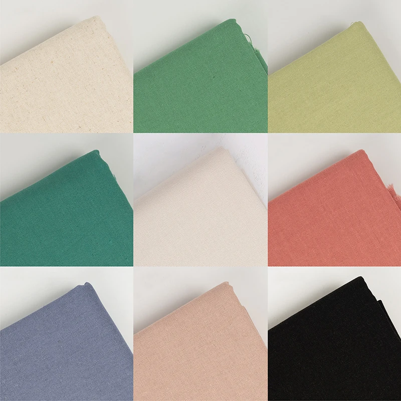 Cotton Linen Embroidery Fabric Plain Background Fabric Cloth For DIY Handmade Embroidered Cross Stich Clothing Sewing Supplies thumbnail 4