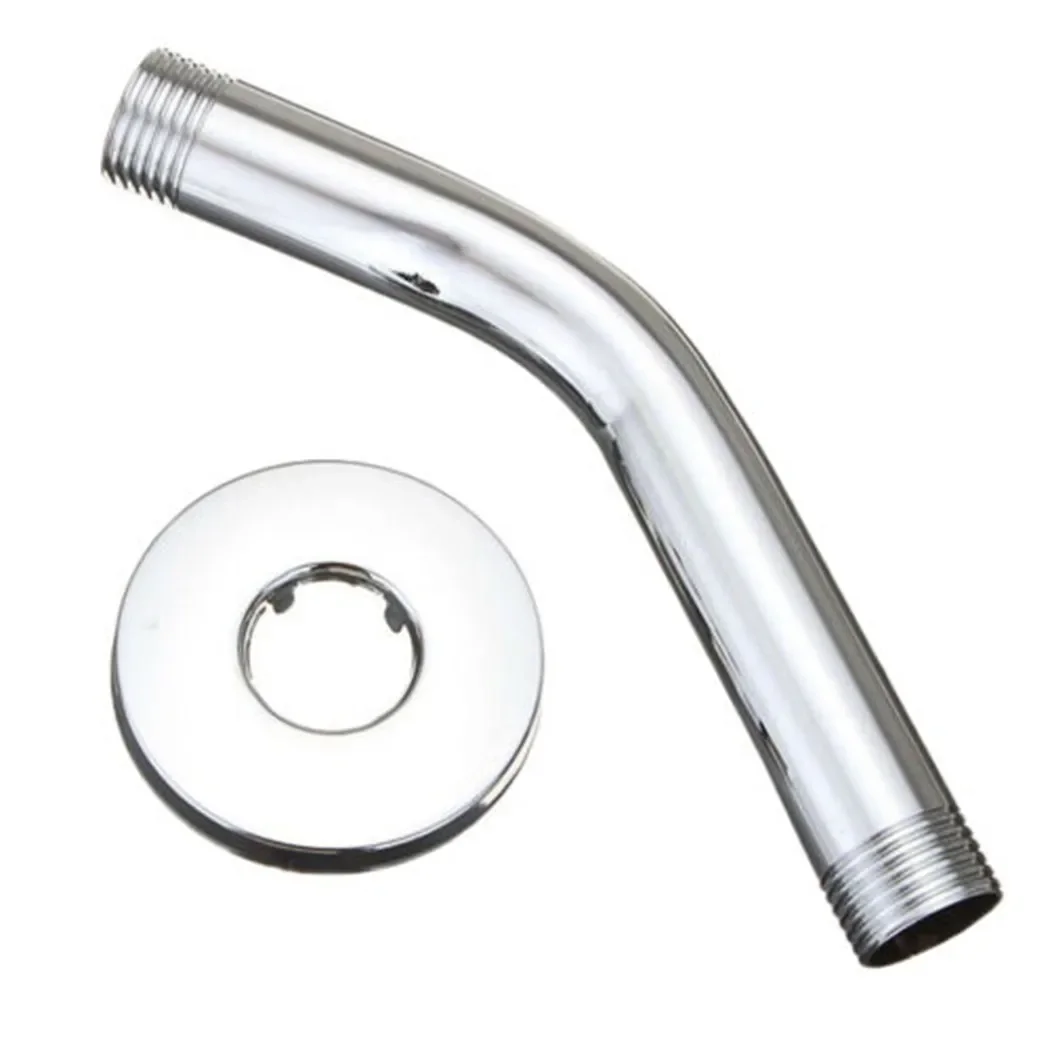 Bathroom Rainfall Shower Head Silver Chrome Water Saving Extension Shower Arm Bathroom Accessories Faucet Replacement thumbnail 5