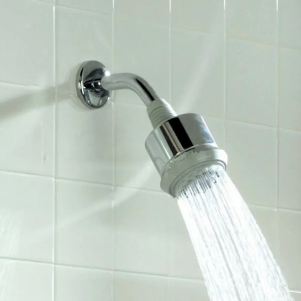Bathroom Rainfall Shower Head Silver Chrome Water Saving Extension Shower Arm Bathroom Accessories Faucet Replacement thumbnail 3