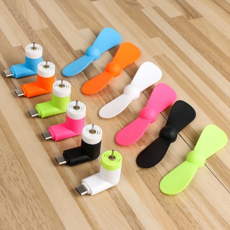Creative Mini Portable Micro Fan Mobile Phone Mini Fan Charging Treasure Cooling Fan USB Gadget Fans Tester For Type-C thumbnail 6