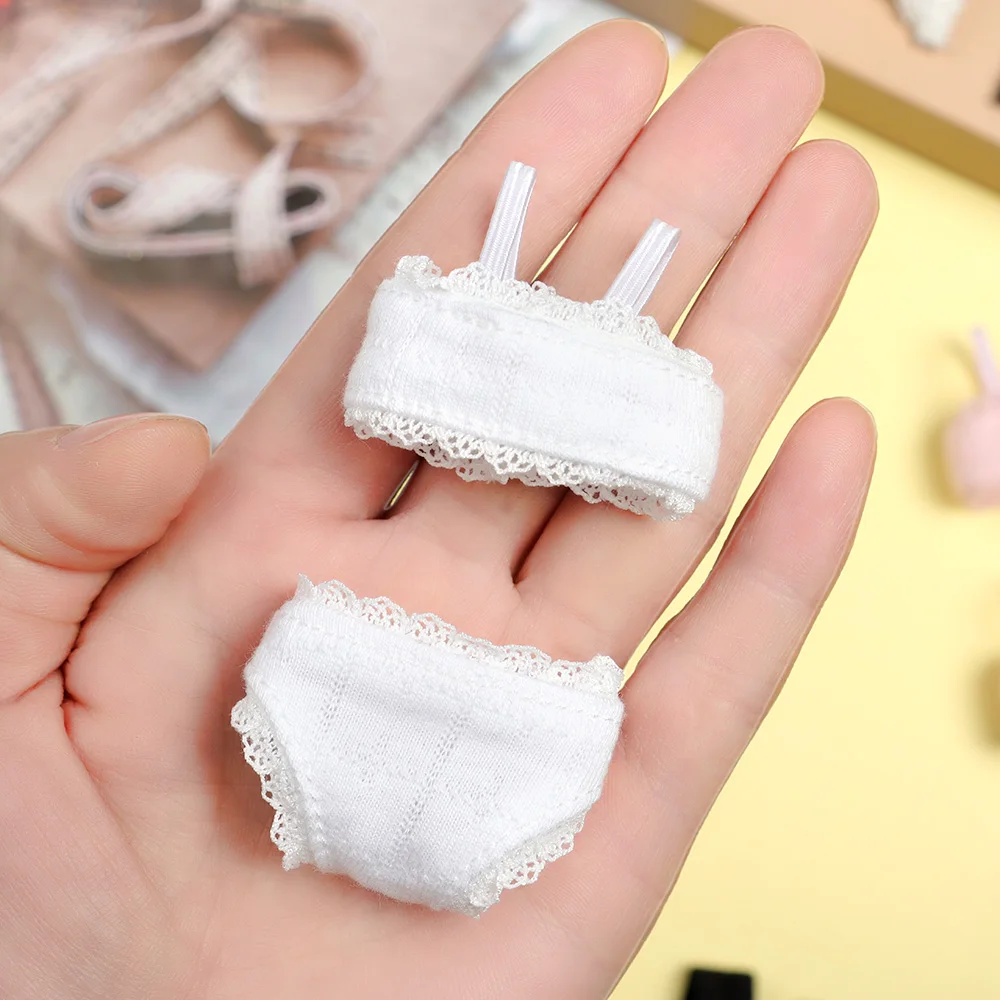 1Set Soft Lace Underwear Bra Briefs For 30CM Doll 1/6 Knickers For Blythe 1/6 BJD Dolls Top Underpant For Dollhouse Kids Toy thumbnail 2