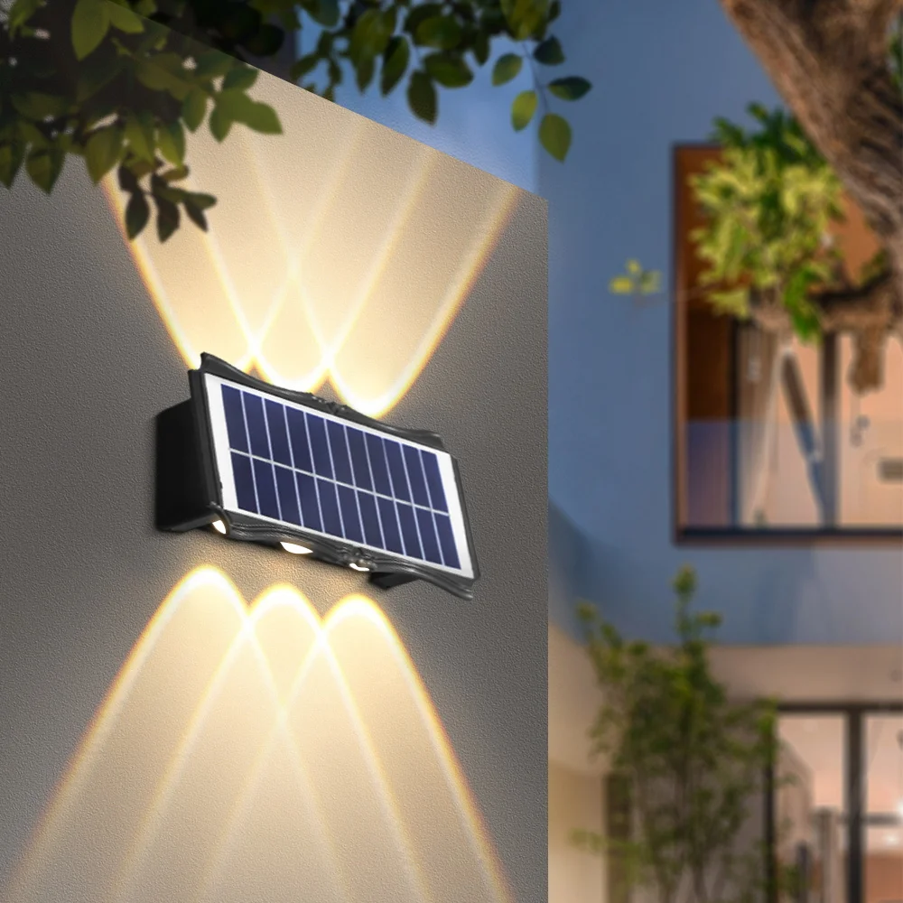 Solar Wall Light Led Courtyard Street Waterproof Exterior Garden Wall Lamp Solar Home Decoration House Outdoor LED Wall Lighting thumbnail 2