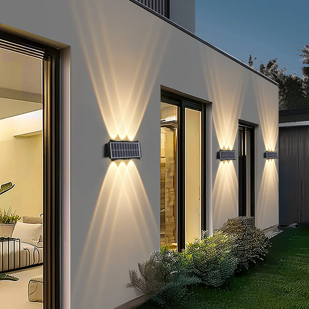 Solar Wall Light Led Courtyard Street Waterproof Exterior Garden Wall Lamp Solar Home Decoration House Outdoor LED Wall Lighting thumbnail 3