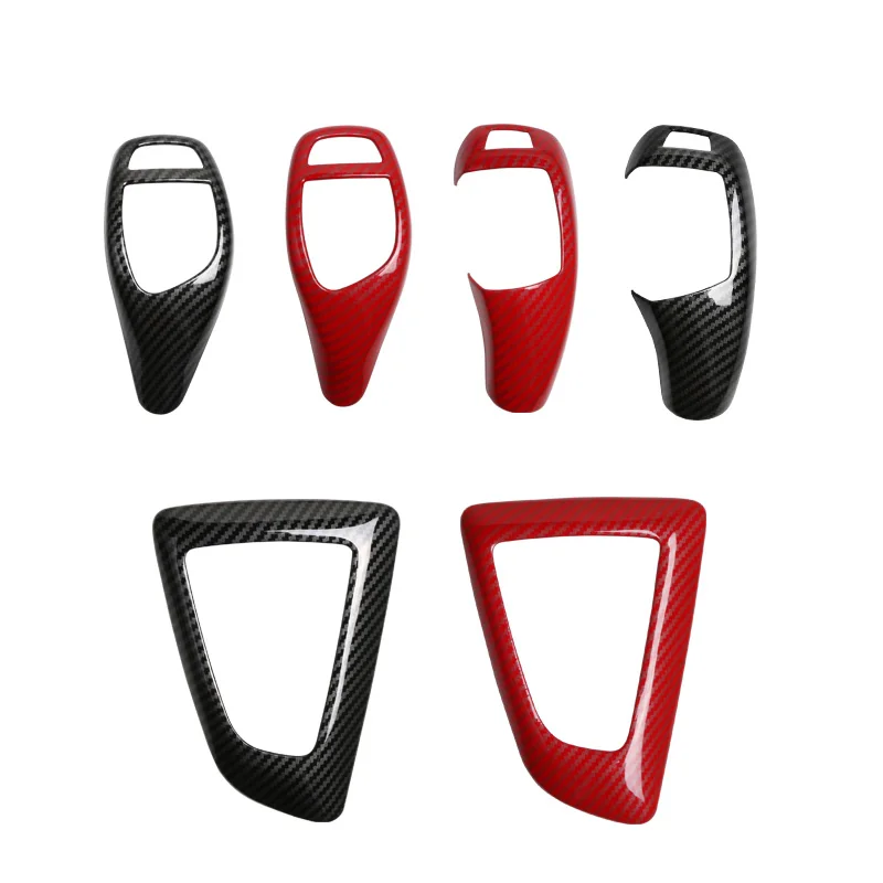 Carbon Fiber ABS For BMW F30 F20 F10 F31 F32 F36 F34 F22 X3 F25 X5 F15 Series 1 3 4 5 Car Gear Shifter Knob Cover Trim Accessory thumbnail 6