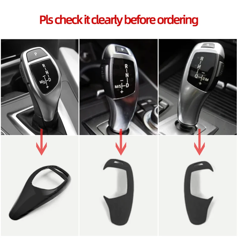 Carbon Fiber ABS For BMW F30 F20 F10 F31 F32 F36 F34 F22 X3 F25 X5 F15 Series 1 3 4 5 Car Gear Shifter Knob Cover Trim Accessory thumbnail 2