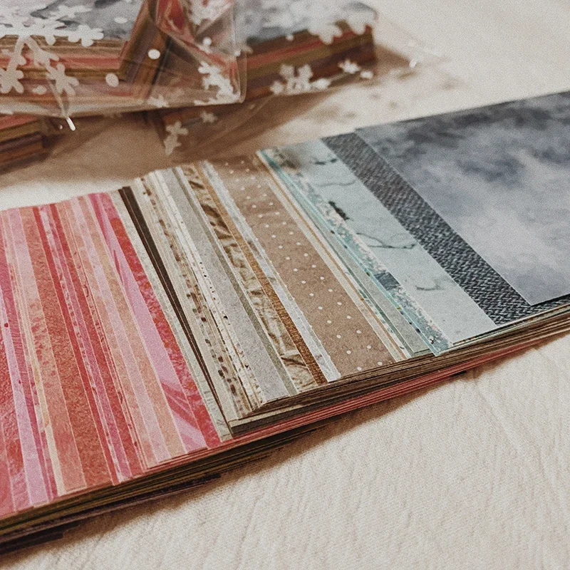 150 Pcs Rainbow Color Texture Background Craft Paper Collage Junk Journal Ephemera DIY Album Scrapbooking Material Paper Pack thumbnail 4