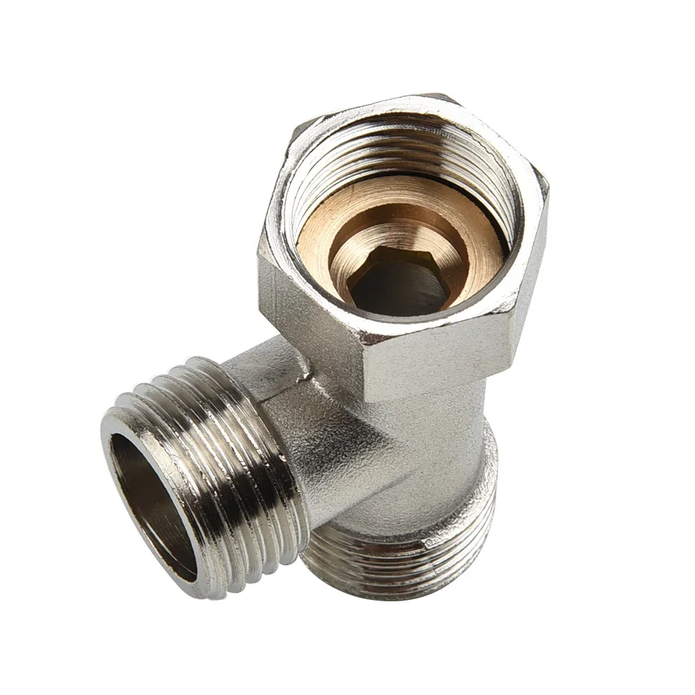 Toilet Diverter Valve Copper T Adapter T-Valve Diverter Valve Three-way Device Hole Water Pipe For Bath Bidet Sprayer Shower thumbnail 2