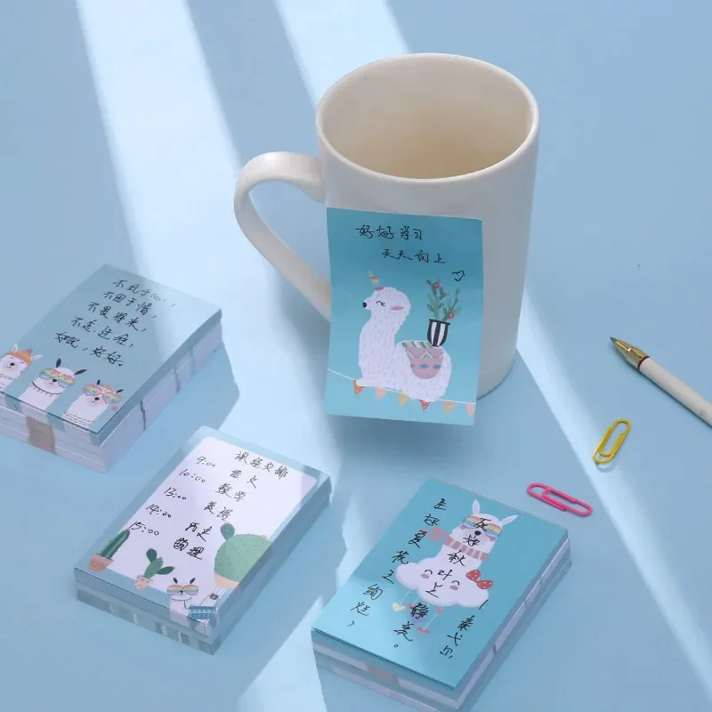 Cute Alpaca Memo Note Paper TearAble Cartoon Animal Note Pad Office Student Stationery Supply School Supplies Notebook thumbnail 3