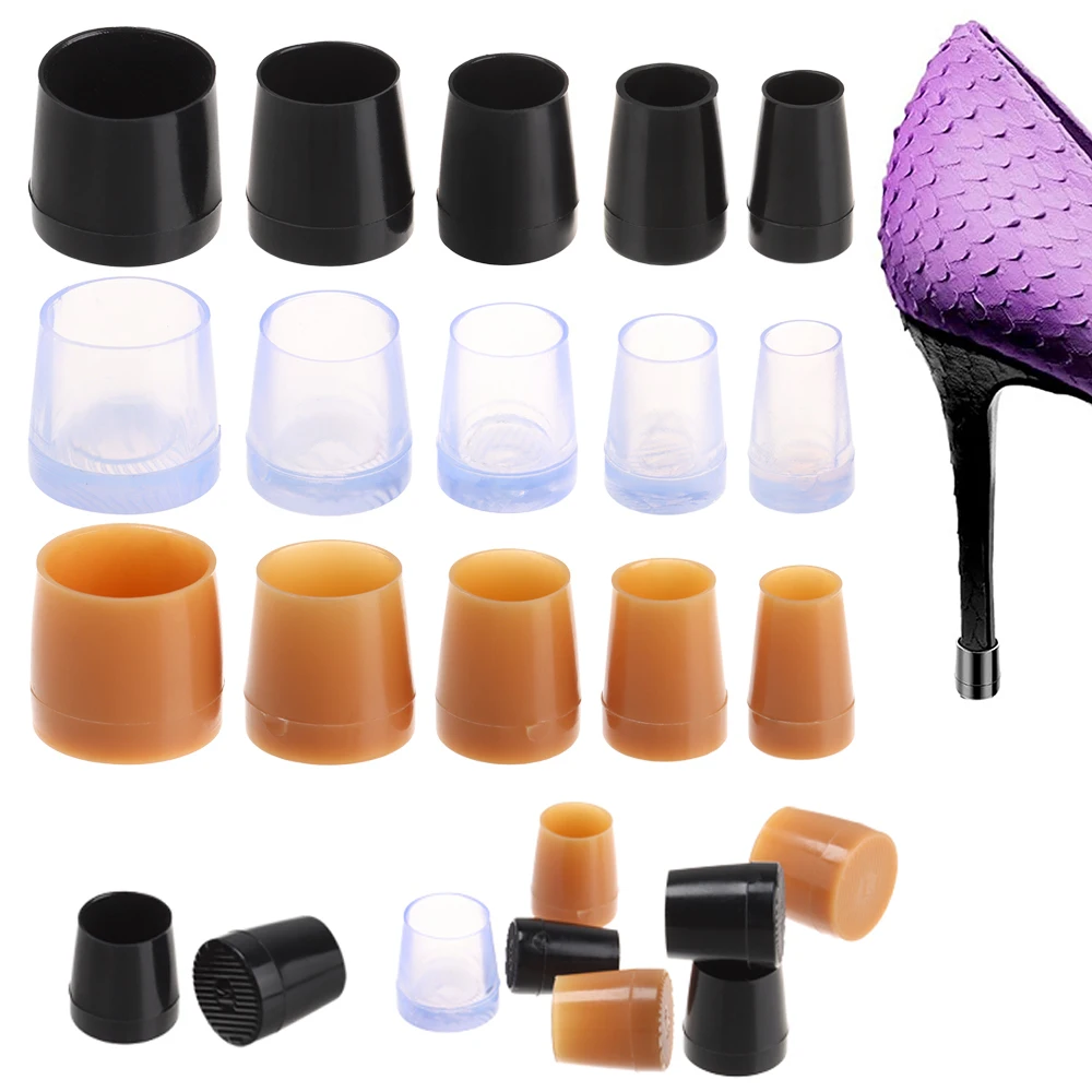 1Pair Round Shape  Heel Protector Non-slip Shockproof Heel Stoppers Wearable Antislip High Heeler Shoes Accessories