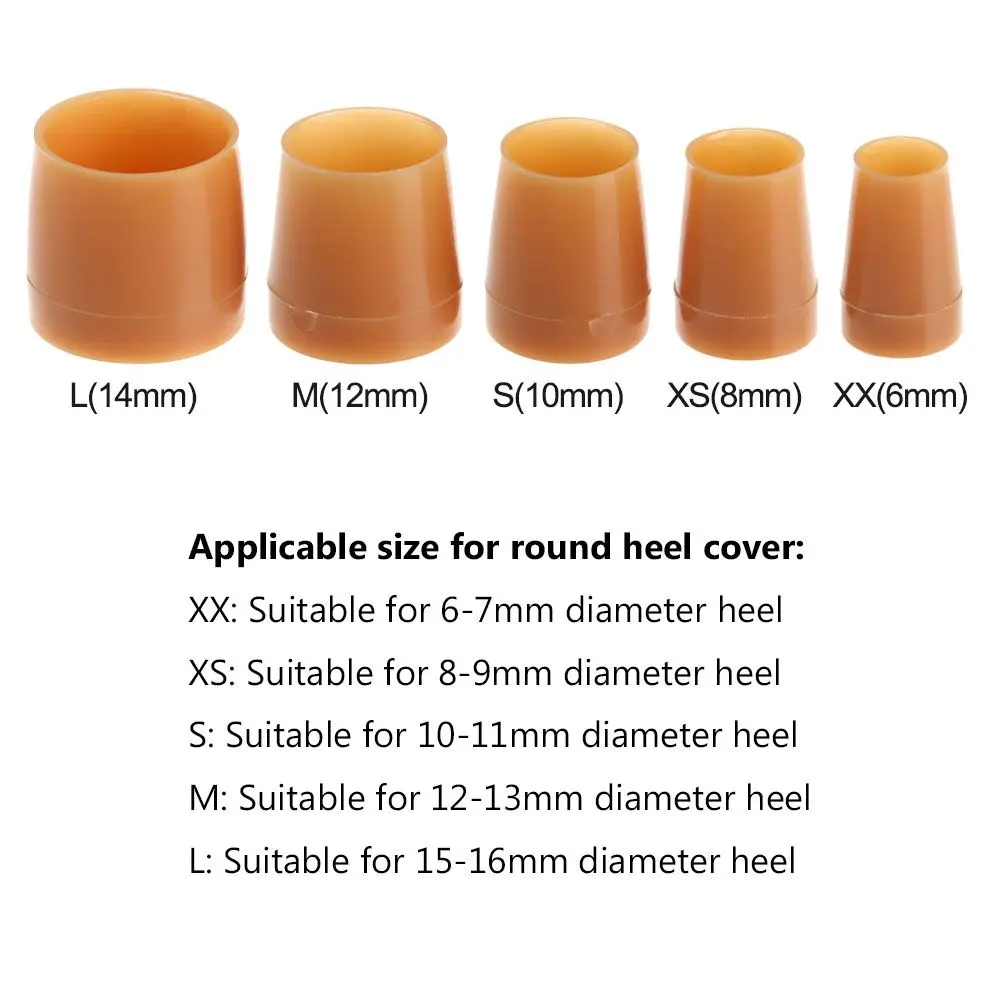 1Pair Round Shape  Heel Protector Non-slip Shockproof Heel Stoppers Wearable Antislip High Heeler Shoes Accessories thumbnail 3