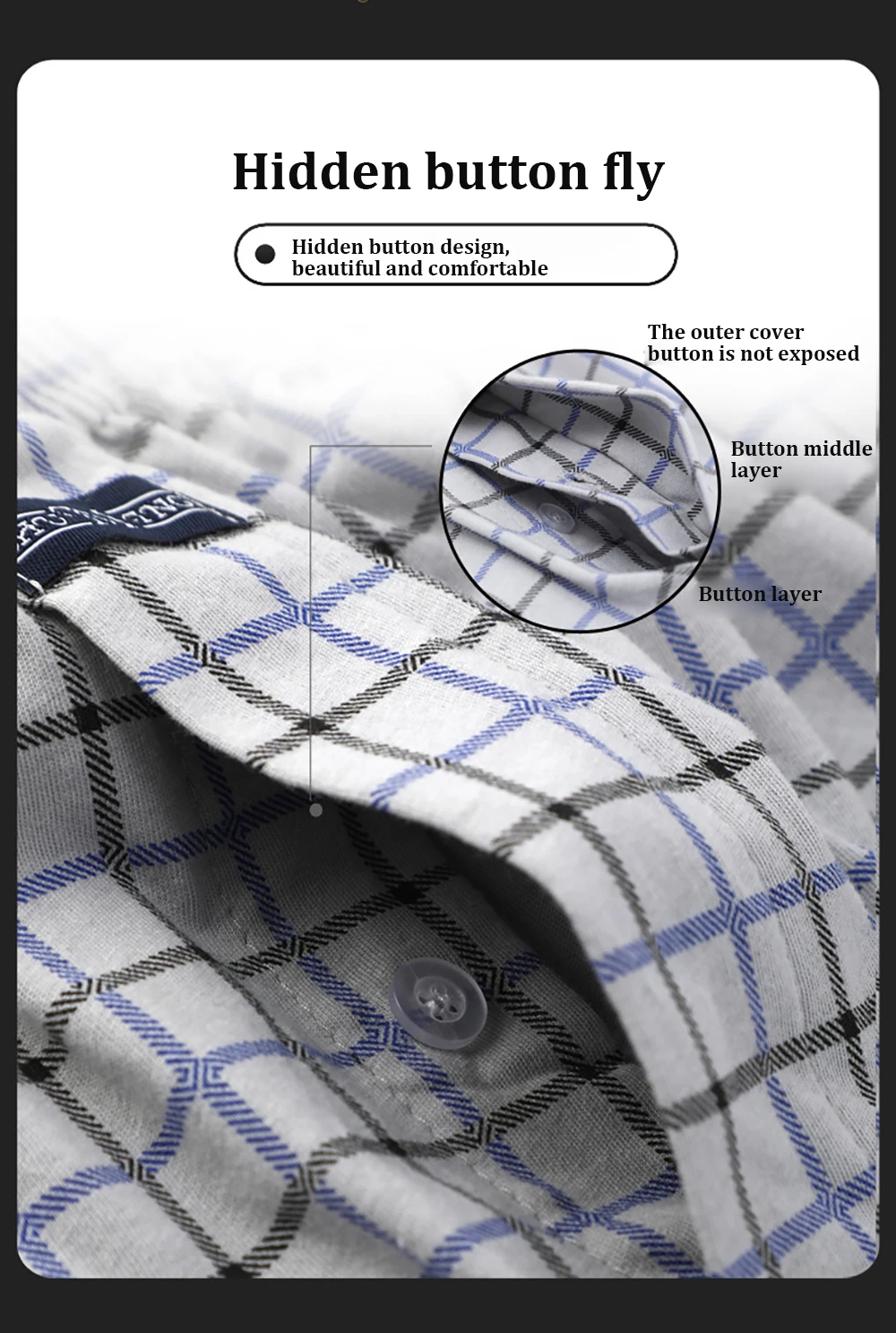 100% Cotton Plaid Pajama Pants Men Comfortable Widen Waist Elastic Pajamas Sleep Shorts Button Placket PJ Pants pijama hombre thumbnail 6