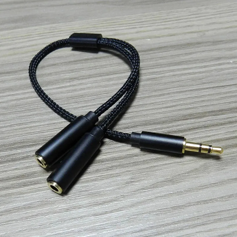 3.5mm Audio Splitter Y Jack 1 Male to 2 Female M/F 3.5mm Stereo Earphone Connector Adapter Earphone Accessories thumbnail 2