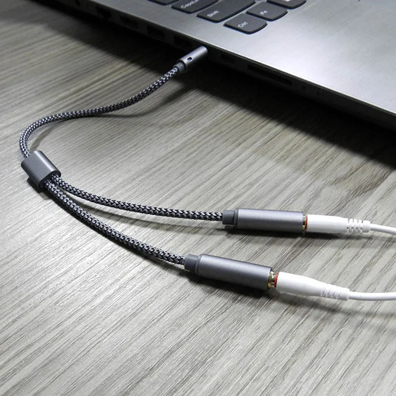 3.5mm Audio Splitter Y Jack 1 Male to 2 Female M/F 3.5mm Stereo Earphone Connector Adapter Earphone Accessories thumbnail 5