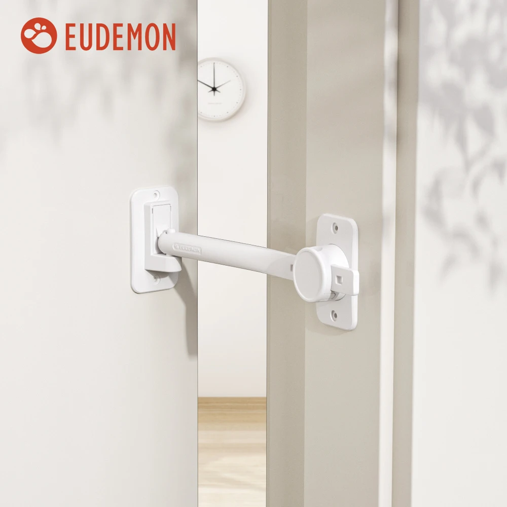 EUDEMON Child Proof Finger Pinch Guard Baby Door Stopper Door Latch Adjustable Door Lever Handle Lock for Pets Easy Entry cats
