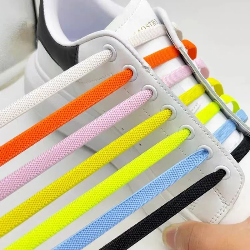 No Tie Flat Hiking Running Shoe Lace Elastic Shoelaces Outdoor Leisure Sneakers Quick Safety Flat Shoelace Kids Adult Lazy Laces thumbnail 5