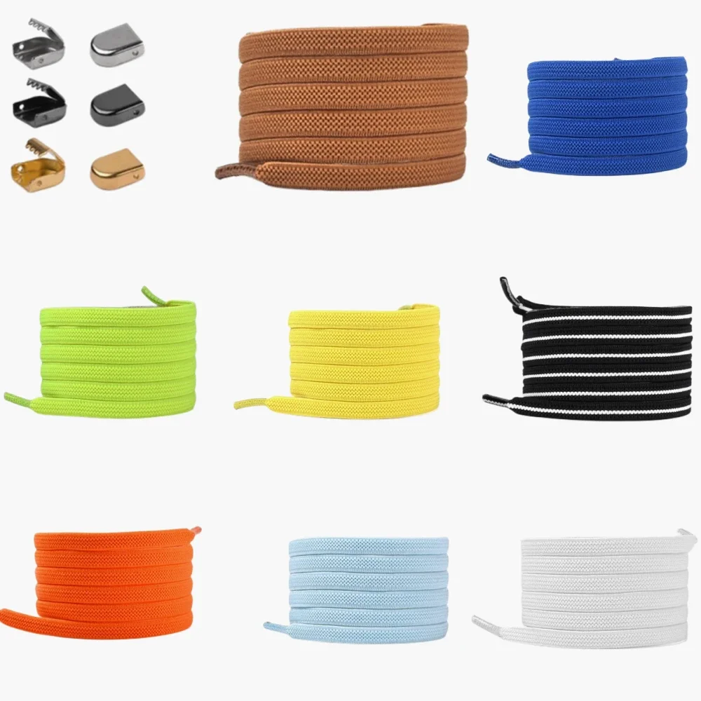 No Tie Flat Hiking Running Shoe Lace Elastic Shoelaces Outdoor Leisure Sneakers Quick Safety Flat Shoelace Kids Adult Lazy Laces thumbnail 3