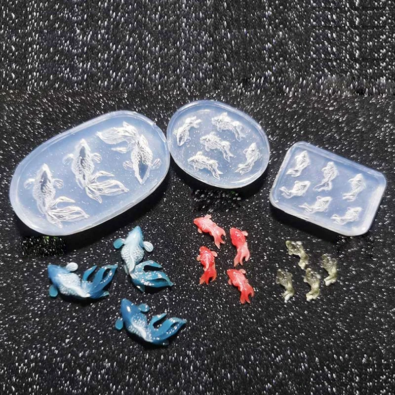 Goldfish Ornaments Necklace Mirror Silicone Molds Suitable for Epoxy Resin Diy Craft Earrings Pendant Jewelry Making