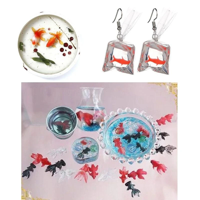 Goldfish Ornaments Necklace Mirror Silicone Molds Suitable for Epoxy Resin Diy Craft Earrings Pendant Jewelry Making thumbnail 3