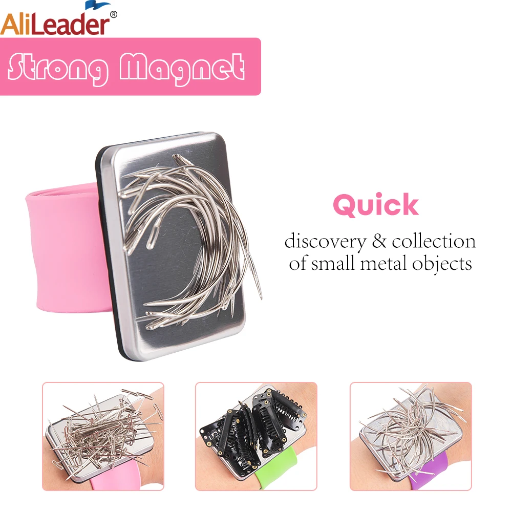 Magnetic Wrist Sewing Pins Pincushion Pin Holder For Sewing Wrist Pin Cushion Magnetic Pins Pincushion For Hair Pins And Clips thumbnail 4
