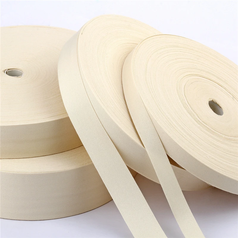 3/10/15/20/25/40/50mm 5yards Cotton Ribbon Handmade For Wedding Christmas Decoration DIY Sewing Fabric thumbnail 5