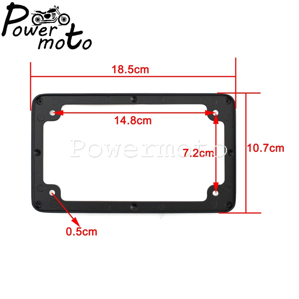 Motorcycle Clear Unbreakable Motorcycle License Plate Shield and Frame Combo chrome Black Frame For Harley Bobber Custom 4"x 7" thumbnail 5