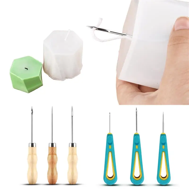 New Round Hole Cone For DIY Candle Mold Punch Tool Hand Drill Punch Needle Candle Wick Awl For Repair Shoe Sewing Practical Tool