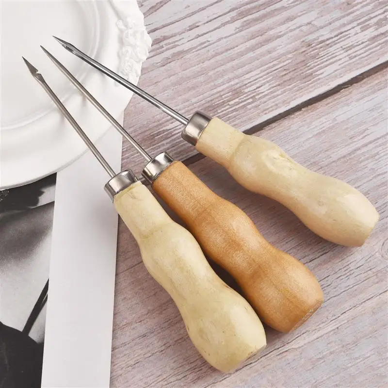 New Round Hole Cone For DIY Candle Mold Punch Tool Hand Drill Punch Needle Candle Wick Awl For Repair Shoe Sewing Practical Tool thumbnail 3