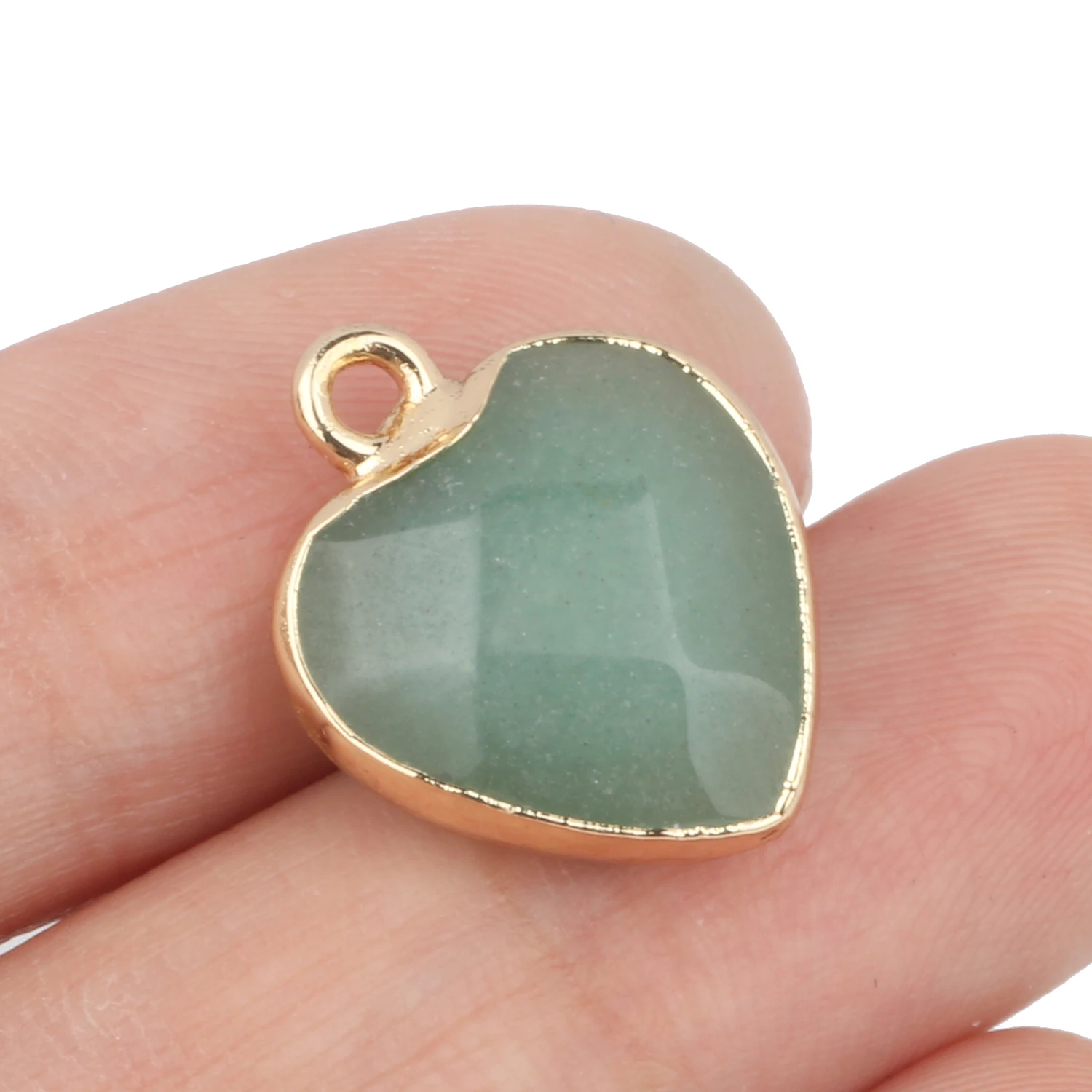 1PCS Natural Green Aventurine Jades Stone Beads Pendants Necklace Earring Bracelet DIY Gift Pendant Connector Charms Wholesale thumbnail 4