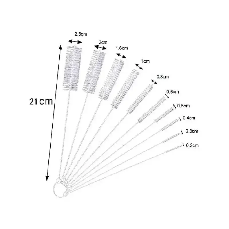 10pcs Pipe Tube Brush Pipe Cleaning Brushes Nylon Bristle Drinking Straws Cleaner Brush for Washing Kettle Spout Teapot Nozzle thumbnail 6