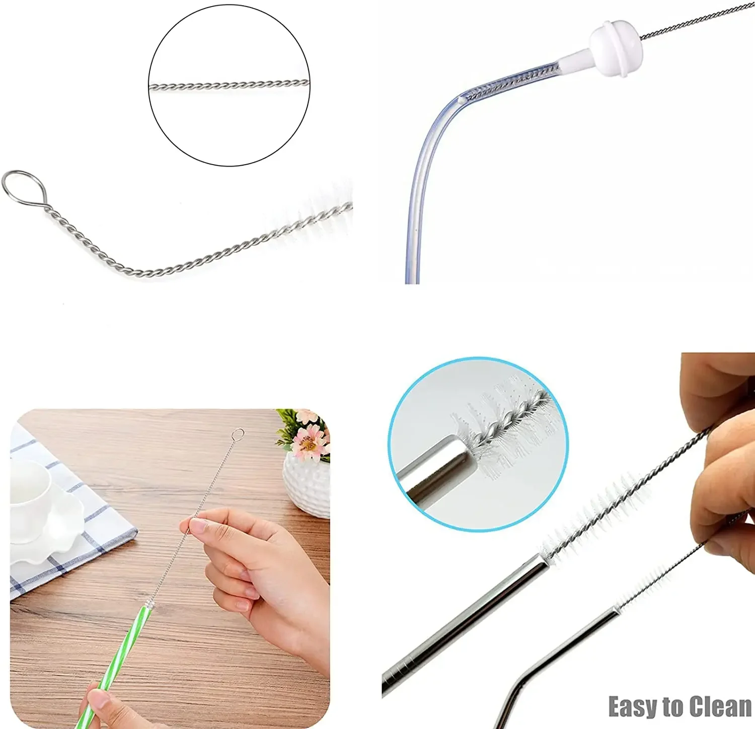 10pcs Pipe Tube Brush Pipe Cleaning Brushes Nylon Bristle Drinking Straws Cleaner Brush for Washing Kettle Spout Teapot Nozzle thumbnail 3