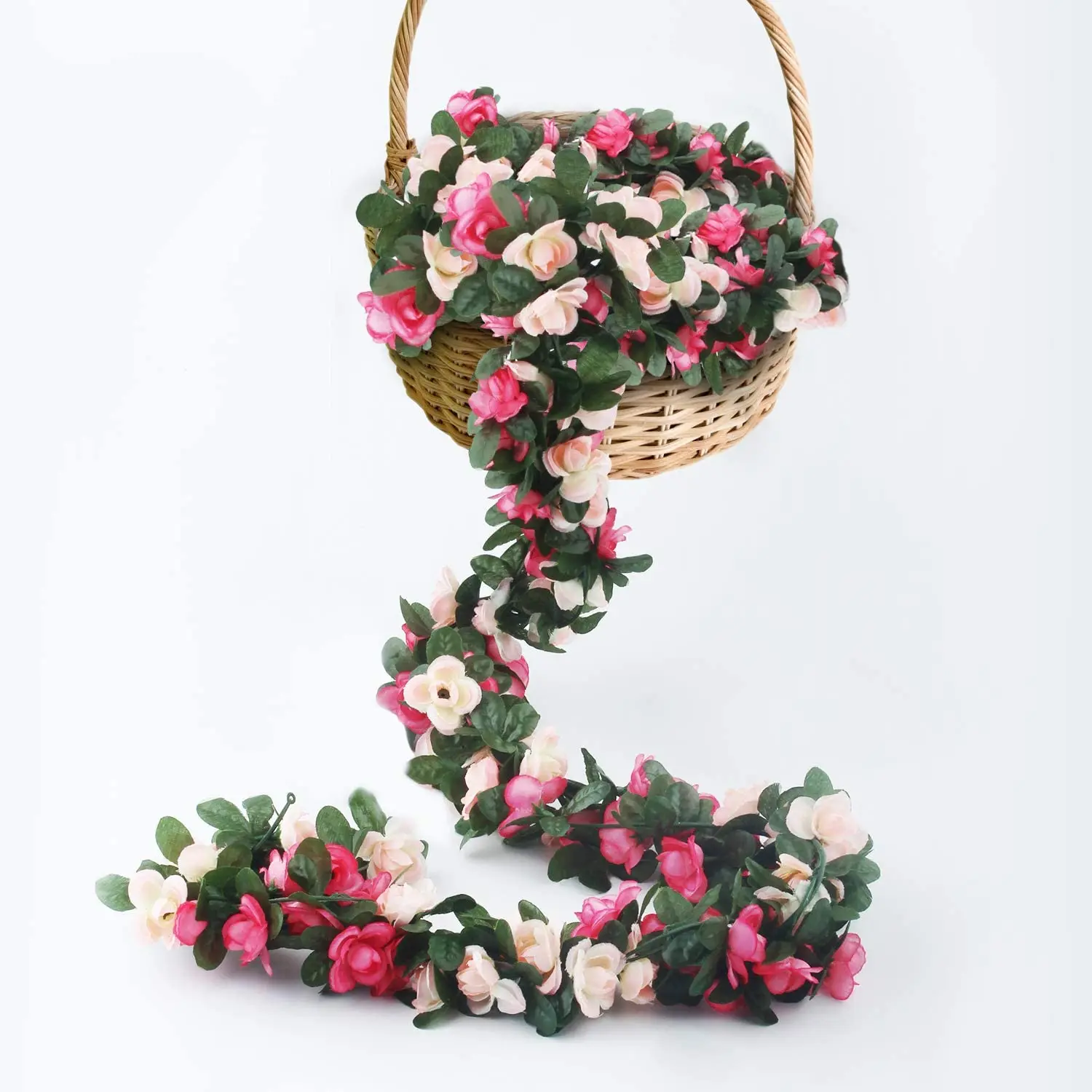 6Pcs Fake Rose Vine Flowers Artificial Flower Home Hotel Wedding Party Garden Art Decor Garden DIY Arrangement Decoration Purple thumbnail 5