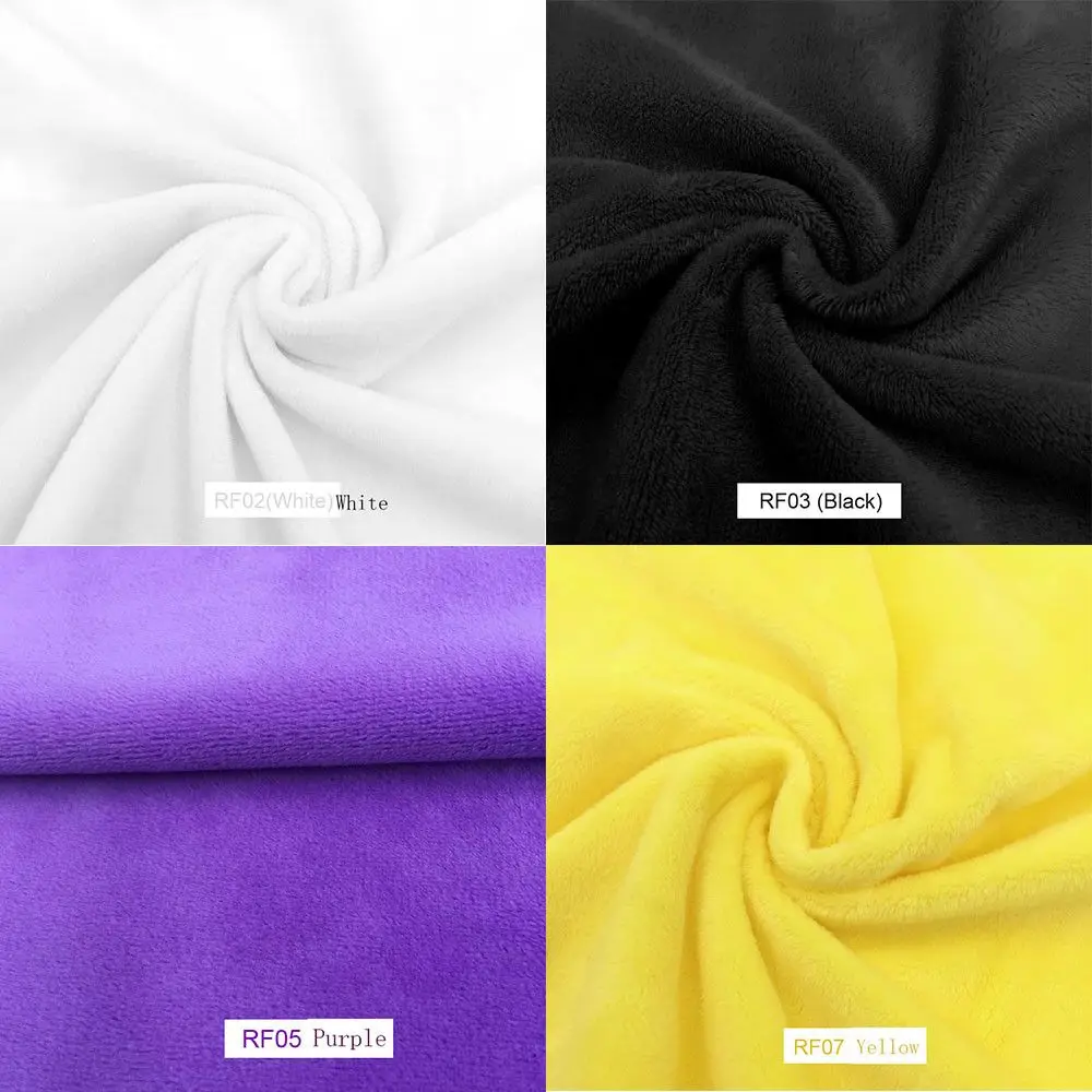New Plush Fabric Patchwork Durable Minky Fabrics Solid Color Style Diy Handmade Home Textile Cloth Available in Multiple Colors thumbnail 4