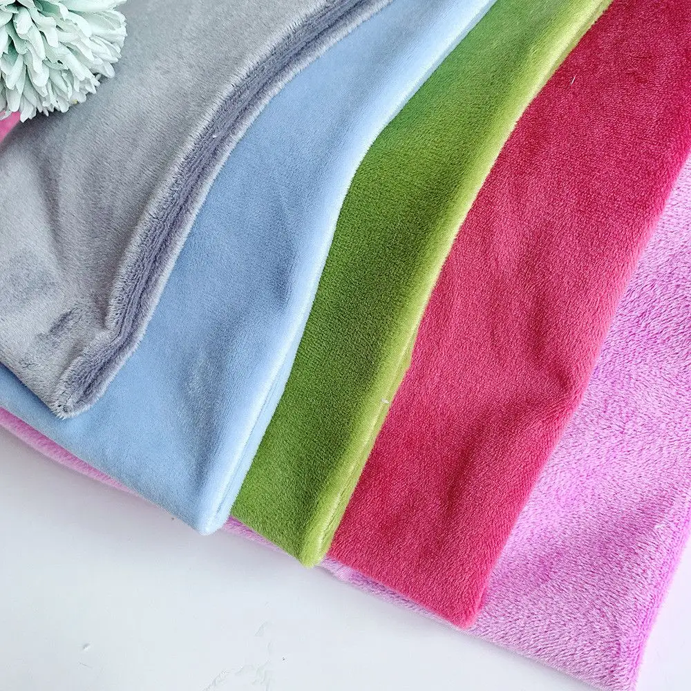 New Plush Fabric Patchwork Durable Minky Fabrics Solid Color Style Diy Handmade Home Textile Cloth Available in Multiple Colors thumbnail 2