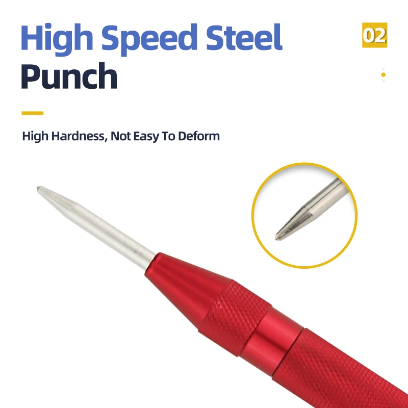TOOLEYE Automatic Center Punch Kerner Woodworking Metal Drill Adjustable Spring Loaded Marker Hand Tools Sets Carpenter Tool thumbnail 6