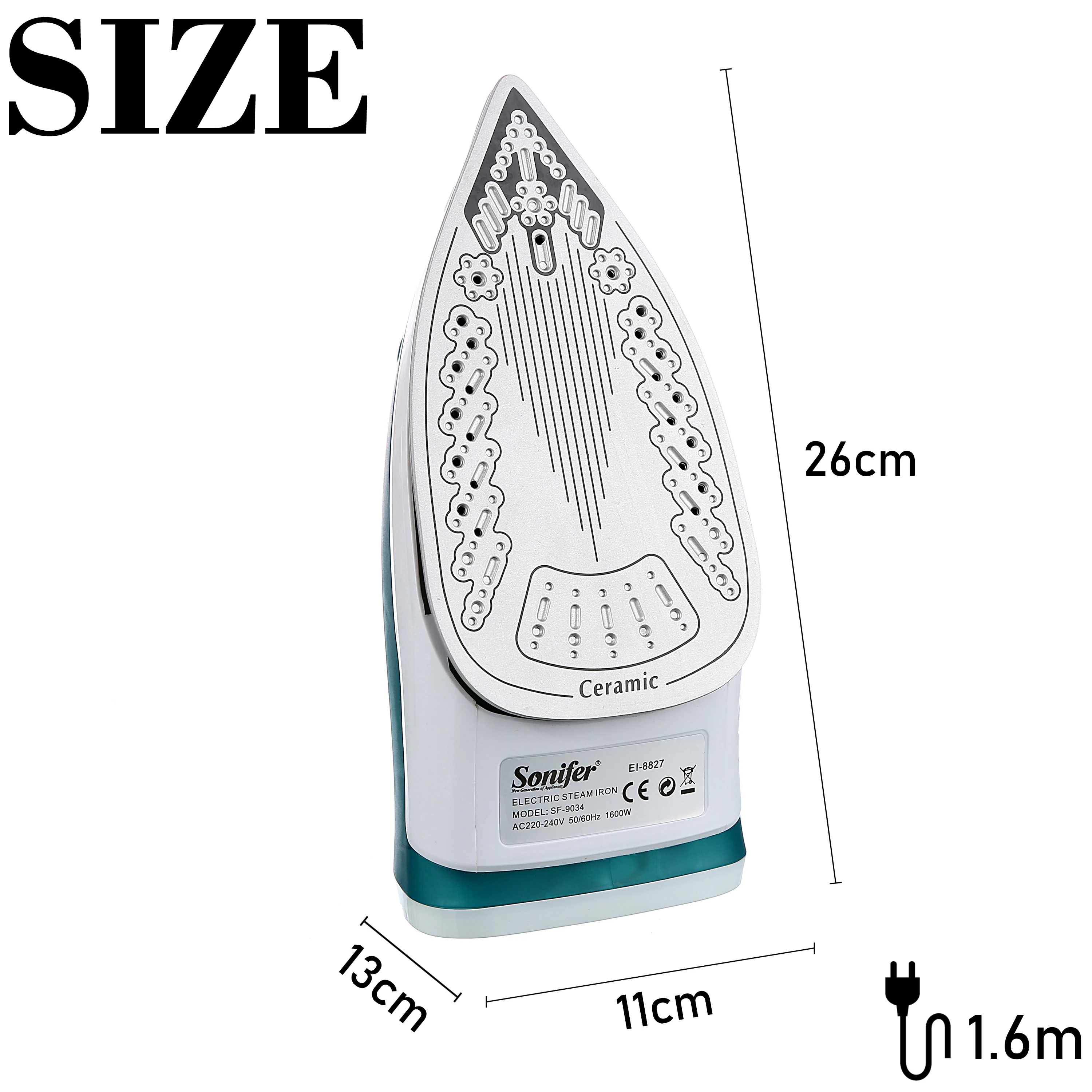 Electric Iron Portable Mini Garment Steamer Steam Iron For Clothing Iron Adjustable Ceramic Soleplate Iron For Ironing Sonifer thumbnail 6