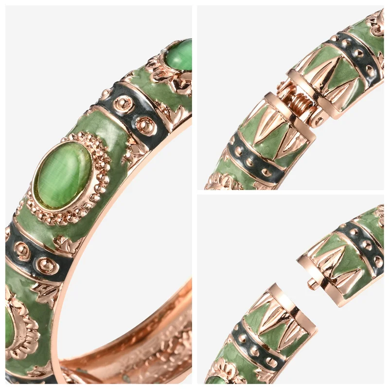 Enamel Bracelet For Women Bangle On Hand Hawaiian India Cloisonne African Jewelry Women's Hand Bracelets Bohemian Designer Gifts thumbnail 4