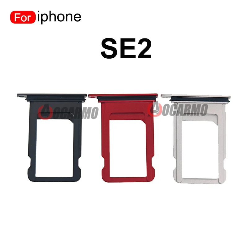 Aocarmo Sim Card For iPhone SE 2nd Generation SE2 SE3 SIM Tray Slot Holder Adapter Socket Replacement Parts Black White Red thumbnail 2