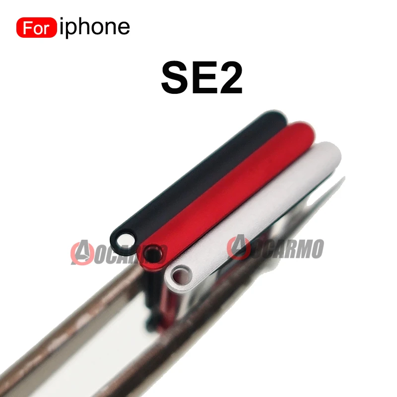 Aocarmo Sim Card For iPhone SE 2nd Generation SE2 SE3 SIM Tray Slot Holder Adapter Socket Replacement Parts Black White Red thumbnail 4