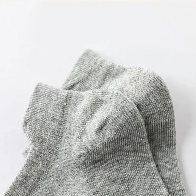 6 Pairs 1-12T Children Cotton Socks Spring Summer Boys Girls Mesh Thin Breathable Solid Ankle Socks Black White Grey Kids Socks thumbnail 5